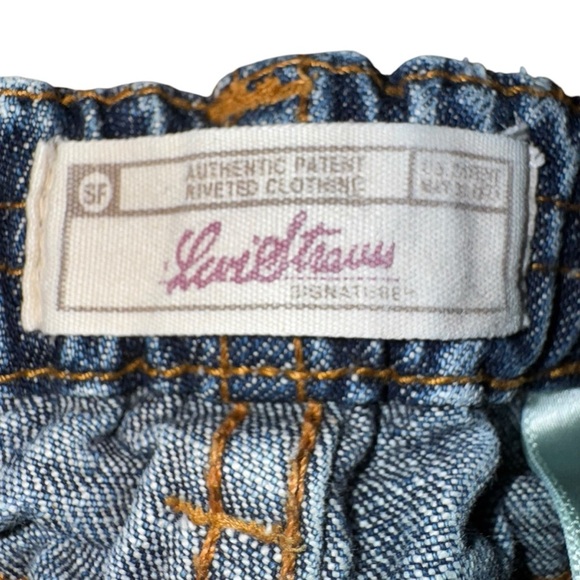 LEVI STRAUSS Girls 24 Months Blue Jeans Faded Butterfly Stonewash 100% Cotton - Picture 5 of 7